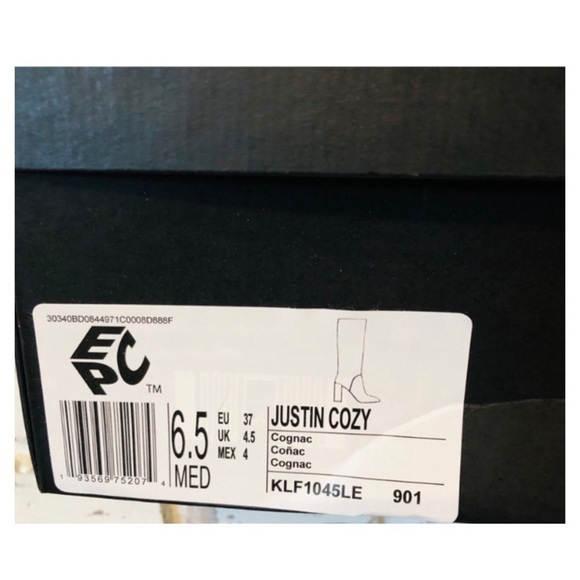 Kenneth Cole Boots Cozy Knee High Boot NEW IN BOX Leather & Shearling Size 6.5 - Picture 3 of 12